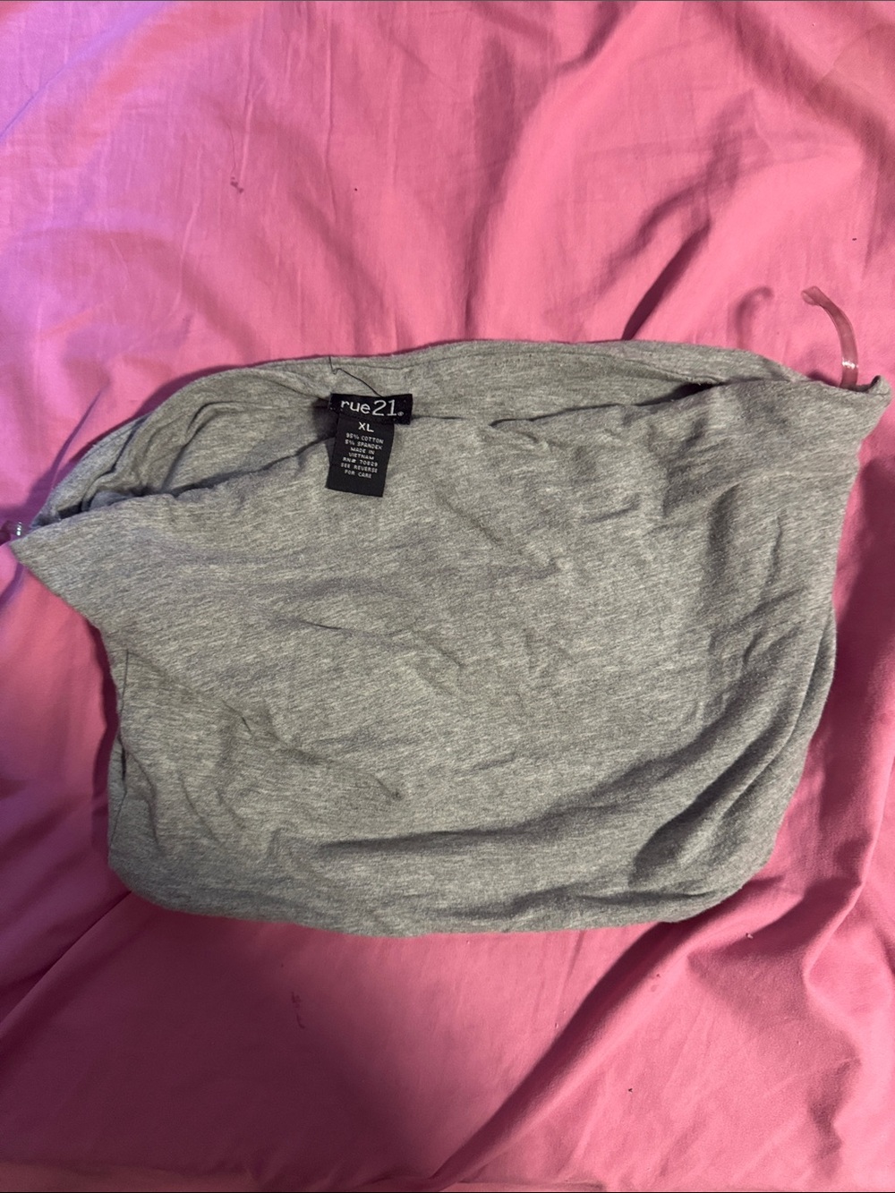 rue21 Gray Off-the-Shoulder Jersey Top